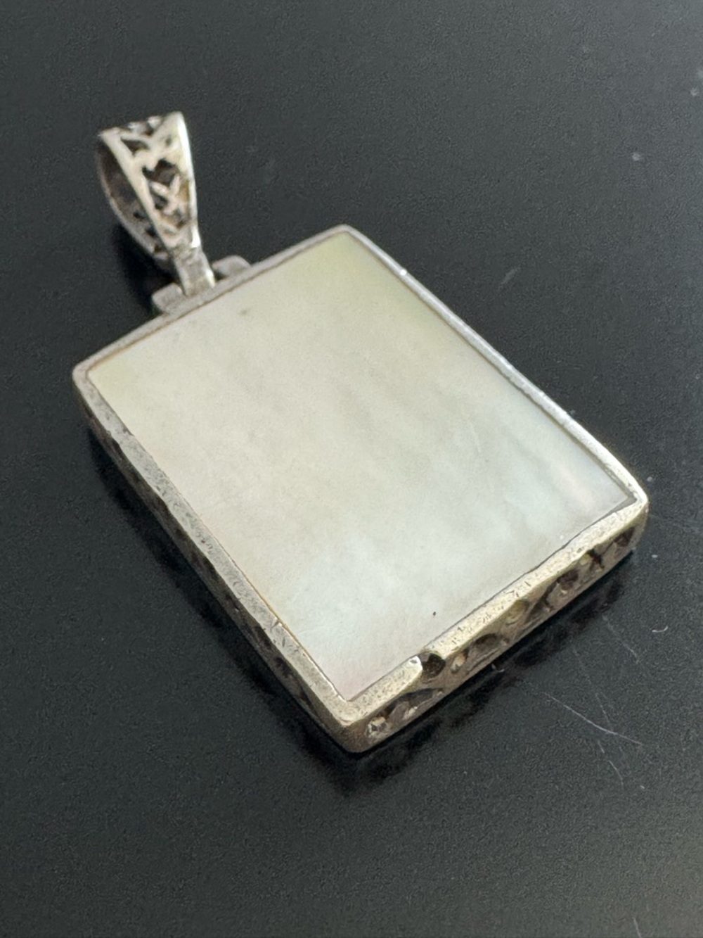 Vintage Sterling Silver Reversible Pendant